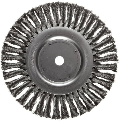 Weiler 08135 8" Standard Twist Knot Wire Wheel , .014" Steel Fill, 5/8" Arbor Hole, Made in the USA
