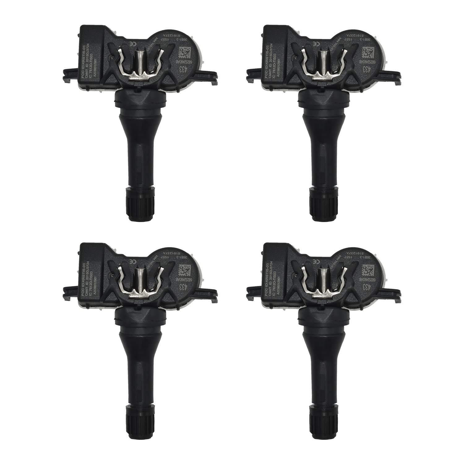 Capteur de pression des pneus 68252493AB pour réparer le système TPMS défaillant - 4 pièces