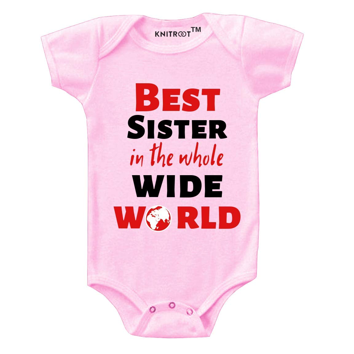Rakshabandhan Special Unisex Baby Romper Half Sleeve Best Sister In the Whole World