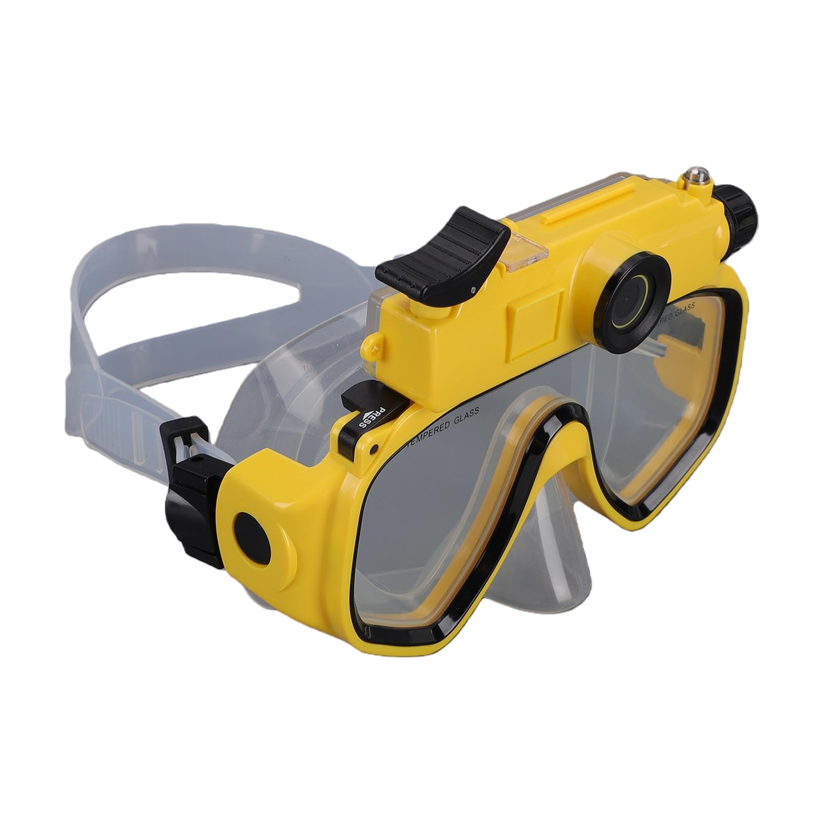 Luocute Gafas de Buceo con Cámara para Snorkeling Apnea Natación | Gafas de natación 2K 50MP gran angular de 100°, resistentes al agua hasta 15 m, vidrio templado doble antivaho, faldón de