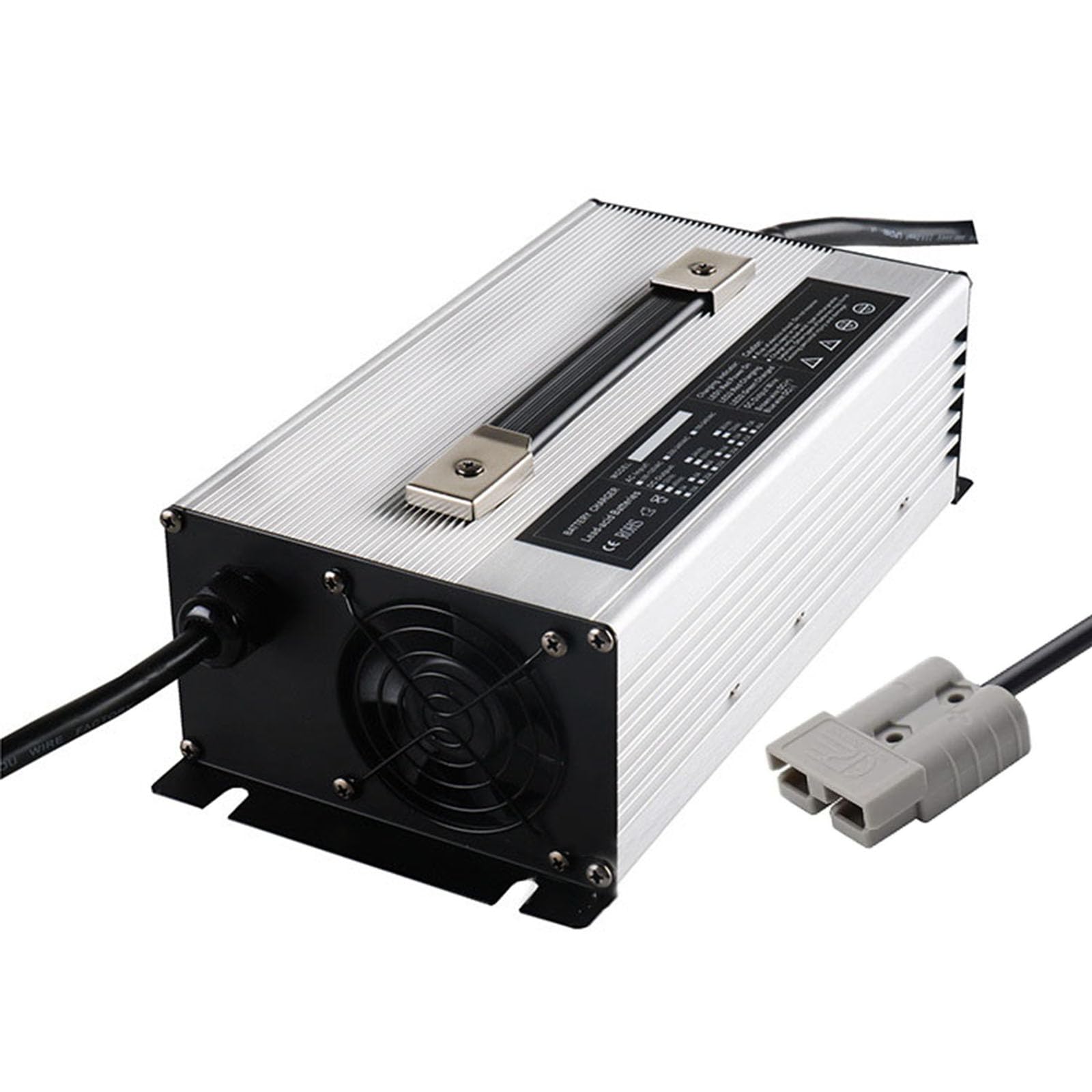 Cargador de batería de 12 V/24 V/36 V/48 V/60 V/72 V Cargador de montacargas eléctrico de 1200 W con Conector Anderson de 120 A/175 A/350 A