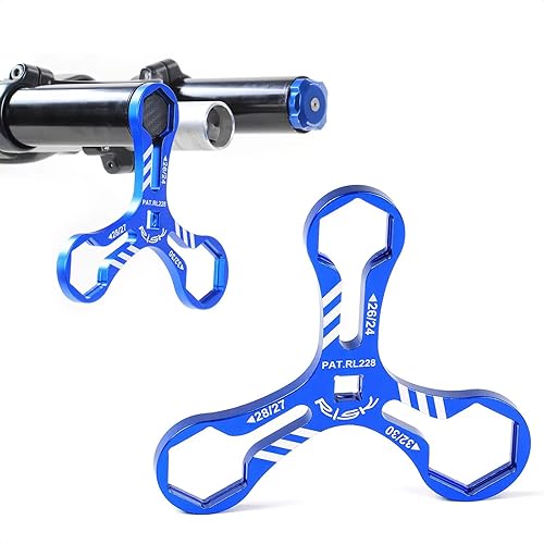 Herramienta de reparación de horquilla delantera 6 en 1, llave de enchufe de extracción de tapa superior para Fox y más, tamaños de tapas de