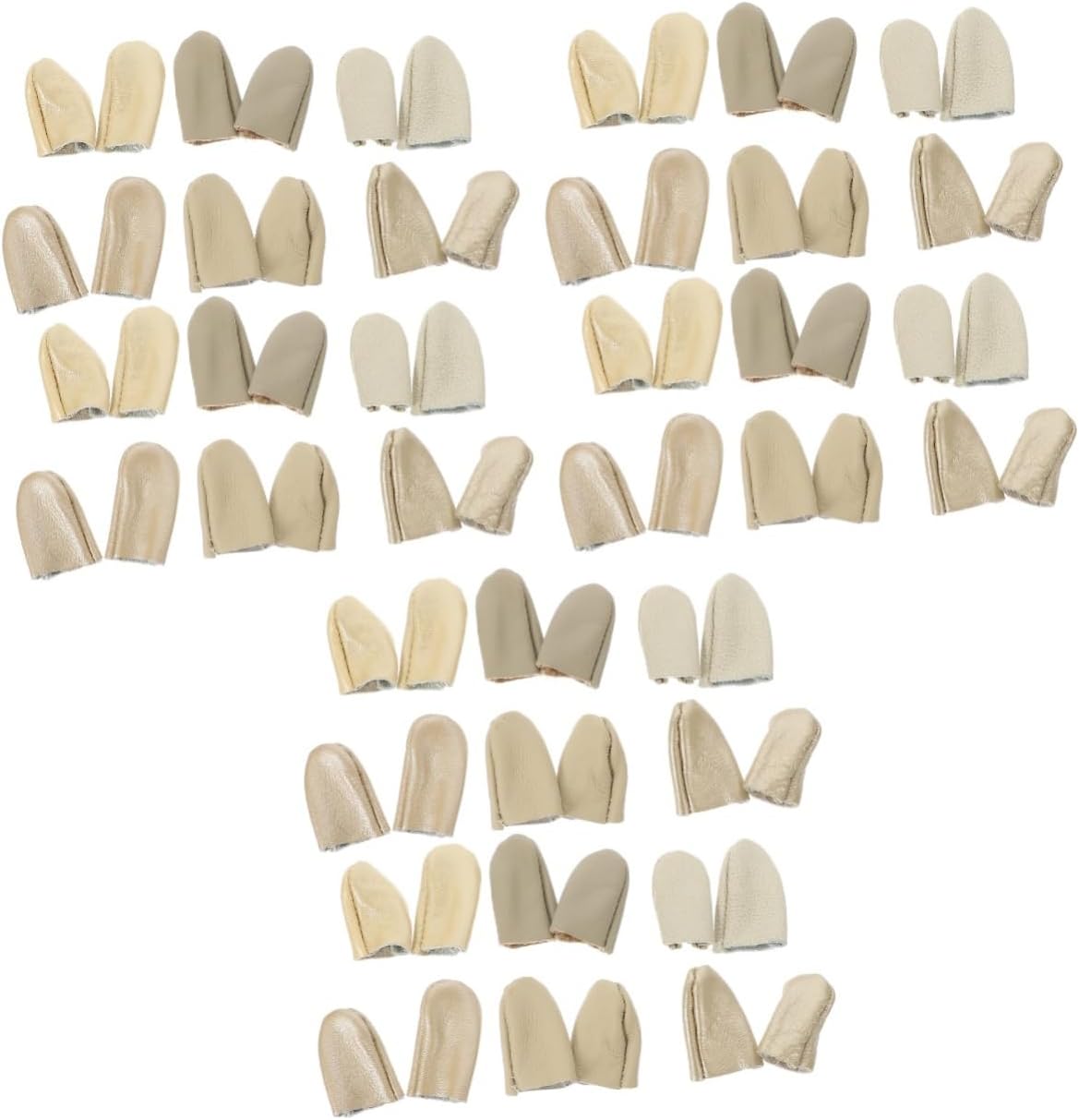 STOBOK 36pcs Leather Thimbles for DIY Sewing Crafts Finger Protector Sleeves to Prevent Punctures Natural Material for Protection