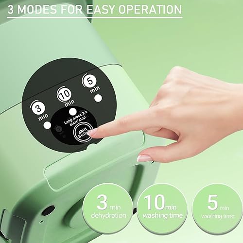 Miniatura 3 de Lavadora portátil, mini lavadora, lavadora plegable de gran capacidad mejorada de 11 litros. Limpieza profunda de ropa interior, ropa de bebé y