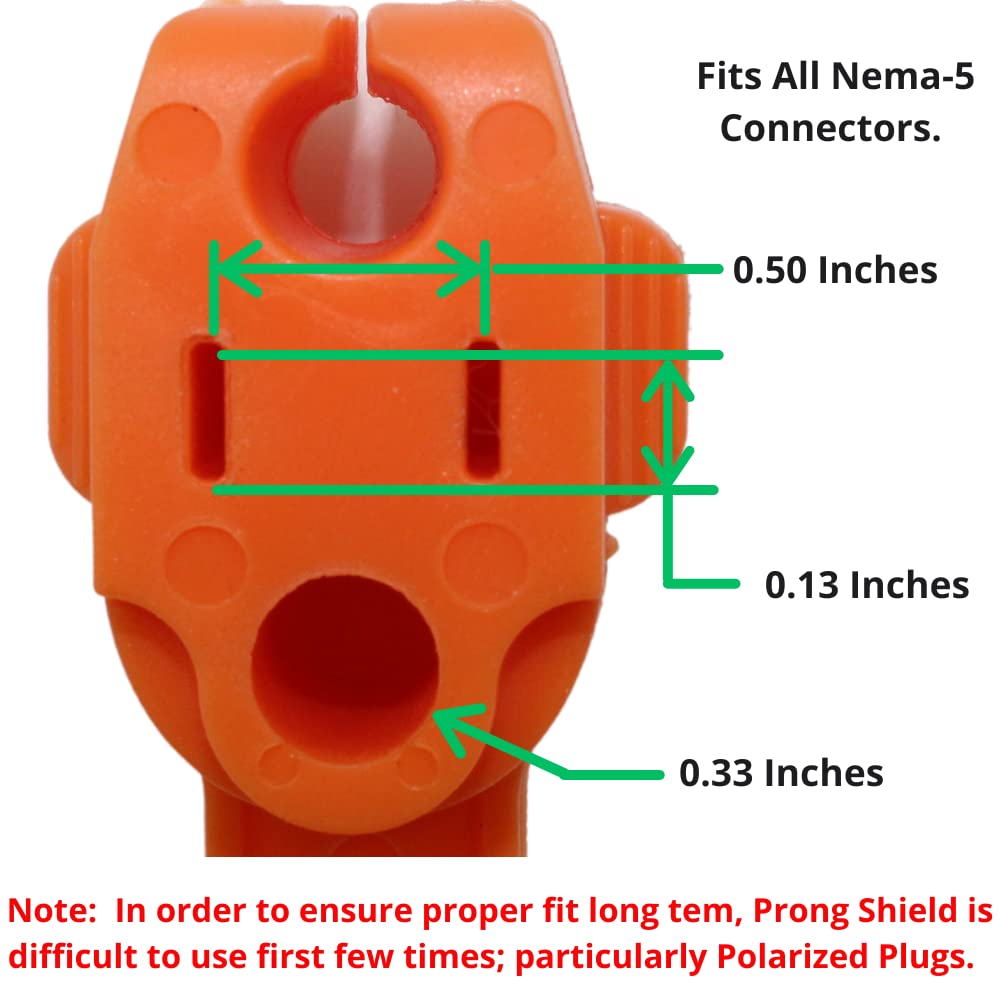 Prong Shield Outdoor Plug Cover Weatherproof Extension