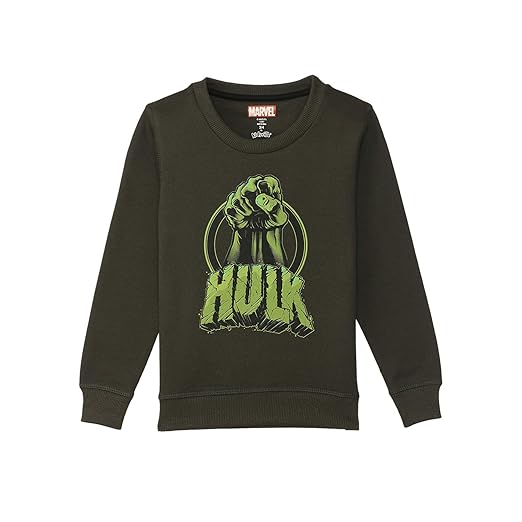 Hulk Green Boys Regular fit Sweatshirt
