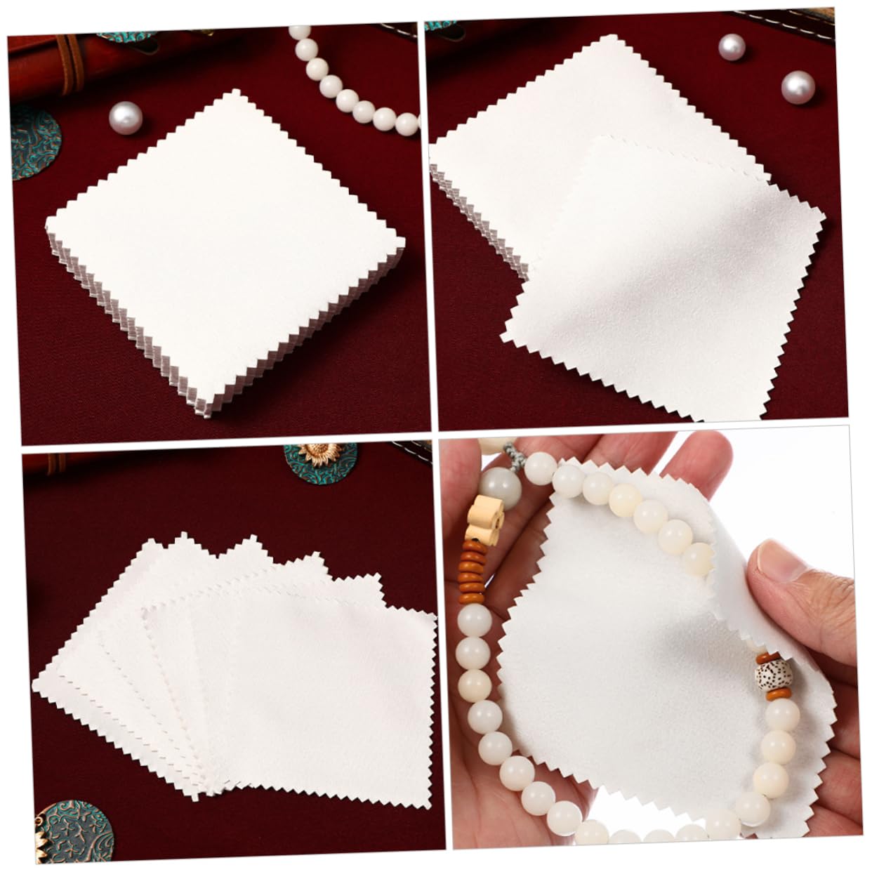 VALICLUD Pezza per Pulire Panno per Lucidare Gioielli Detergente per Tessuti per Gioielli Stoffa Panno Pulizia Jade Panno Pulizia Portatile Panno Pulito per Gioielli Grey