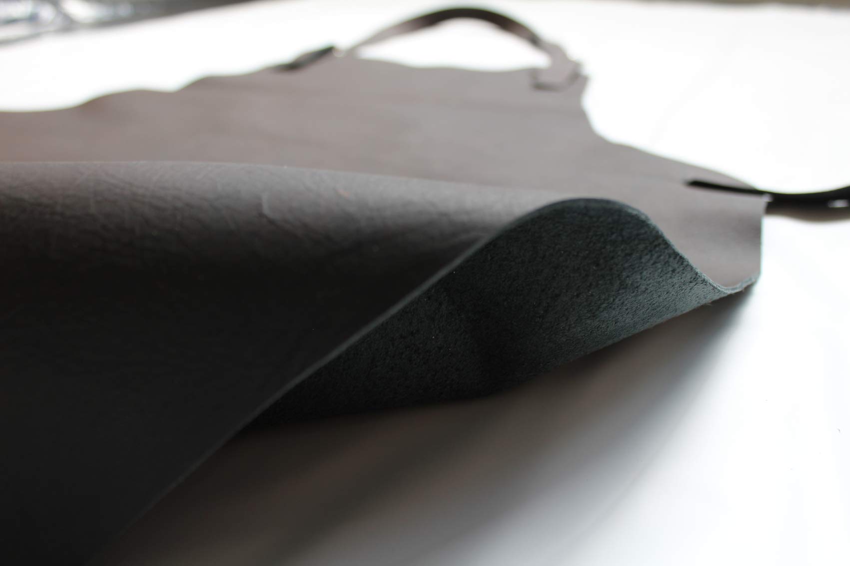 Delantal de piel auténtica para barbacoa, jardín, hobby, negro, fácil de limpiar, cómodo