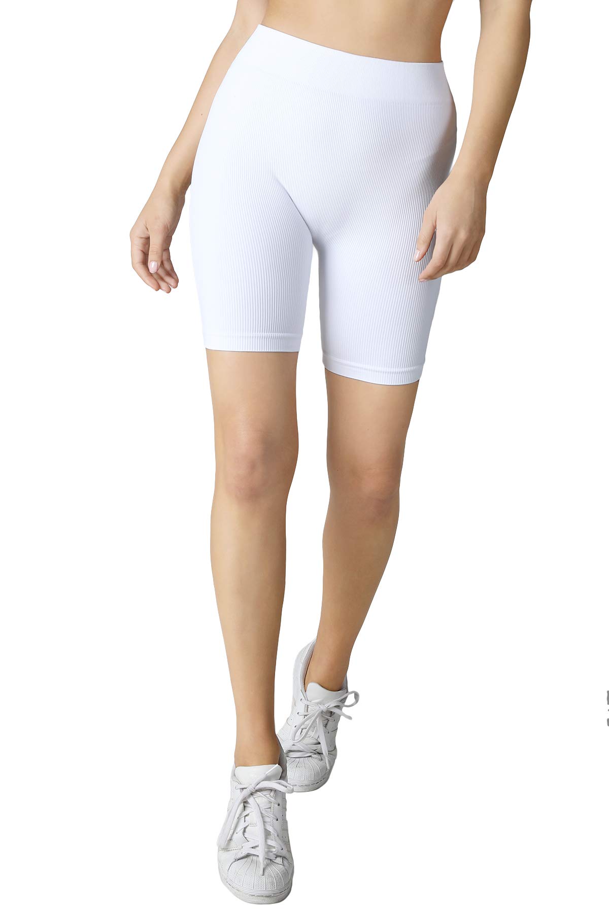 NIKIBIKI Women smooth Ribbed Biker Shorts