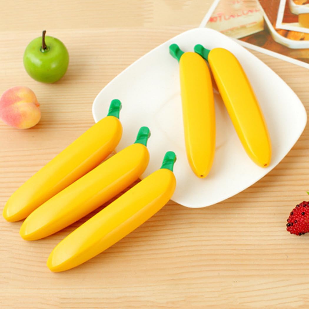 Ranvi 12 Pieces Banana Pens Retractable Pens Cute Writing Pens 1.0mm Black Ink For Desk Decoration Accessories Stationery School Office - Image 2