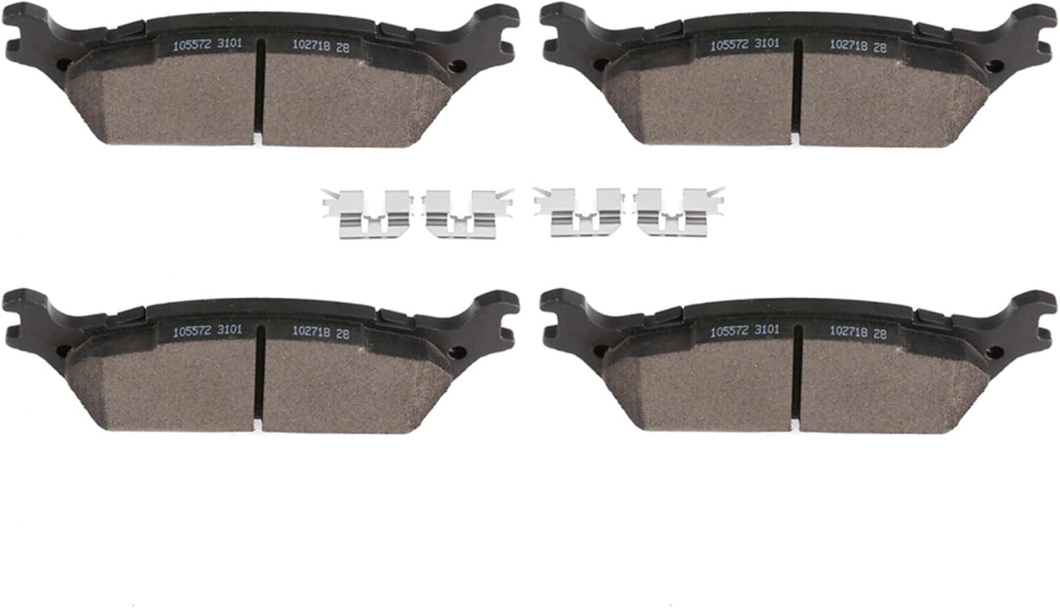 LSAILON [D1602] Rear Semi-Metallic Disc Brake Pads Set For Ford For F-150 2012-2020 [4PCS]