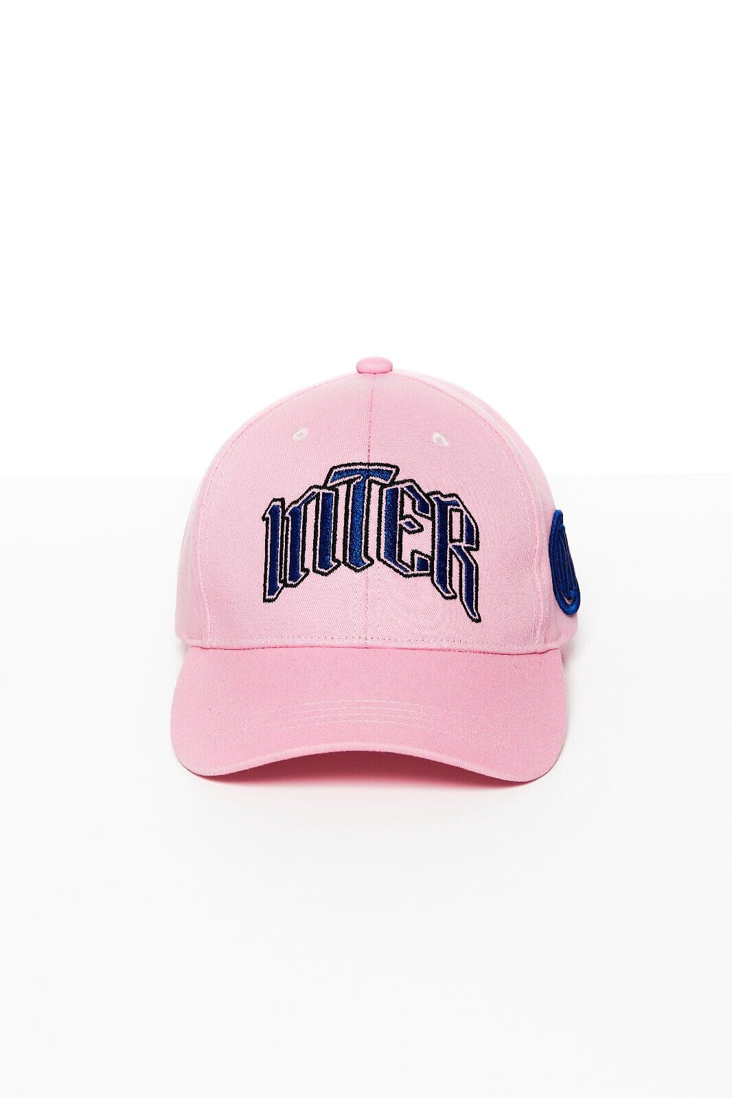 Inter Cappellino da Baseball con Visiera Nuovo Logo, Cotone, Rosa, Taglia Unica Regolabile