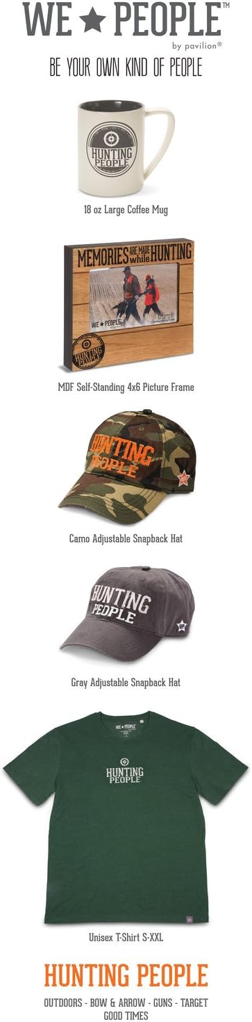 Pavilion Gift Company We People Hunting People Ceramic Coffee Mug, Large, Gray - Image 8