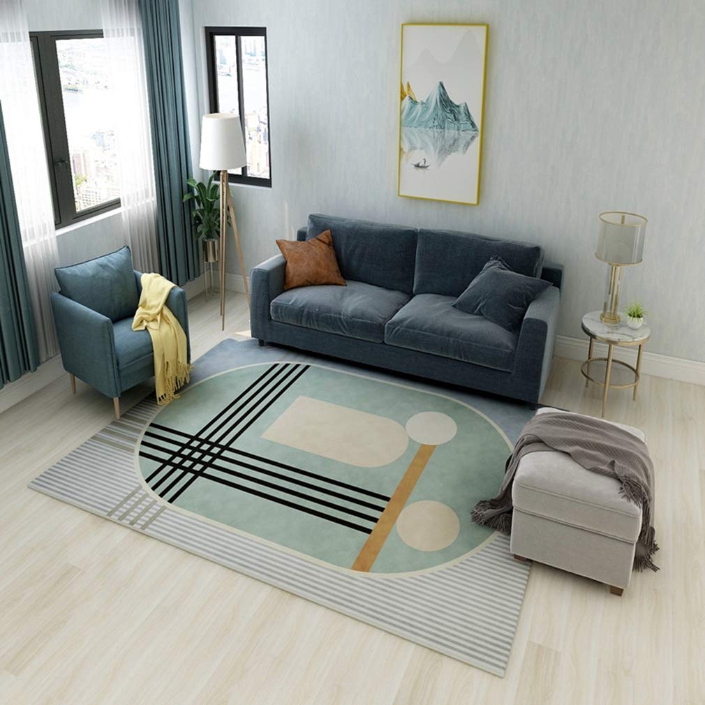 Buy MOXIC Soft Abstract Art Living Room Area Rugs Rectangular Children Crawling Bedroom Rug Fleece Anti-Slip Carpets Nordic Modern Home Decor Mats Indoor Outdoor Runners Nursery 2.6' X 5.2' — BookShops.in