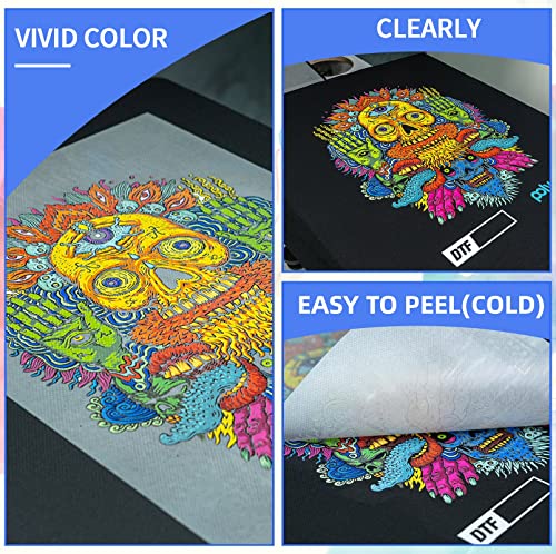 Gozye Premium Dtf Transfer Film - 50 Sheets A4 Matte Pet Heat Transfer Paper For Direct-To-Film Printing On T-Shirts Textile- Size: A4 (8.3" X 11.7") #TOP4