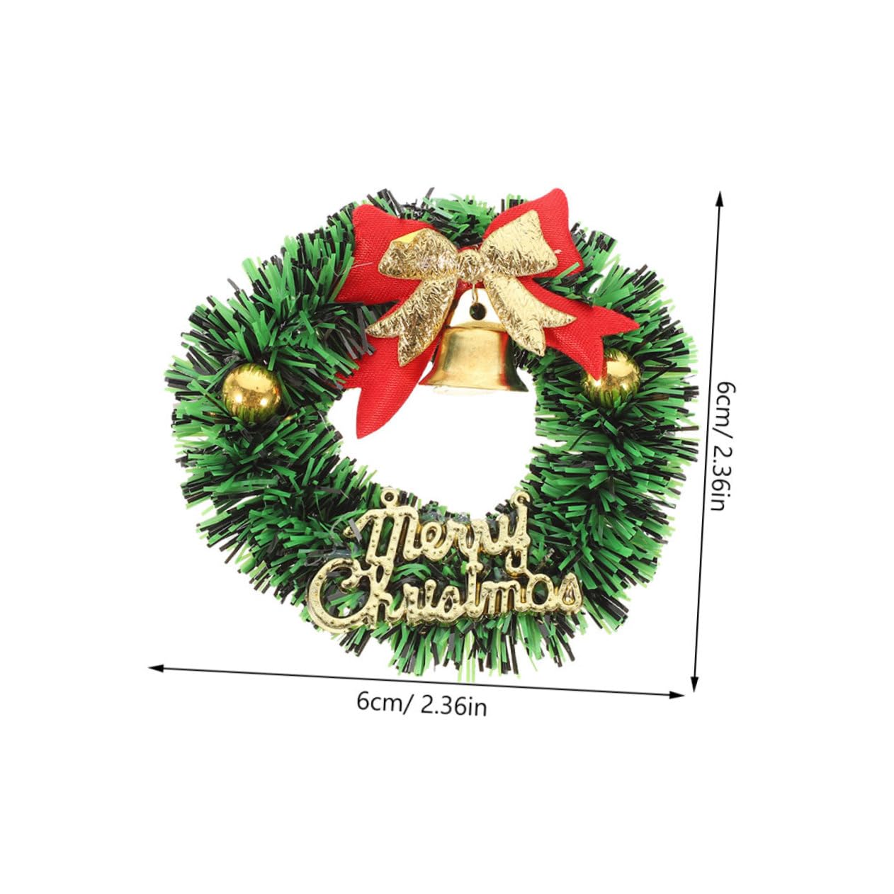 20piezas Mini Guirnalda Navideña Lazo Guirnalda Miniatura Artificial para Colgar Decoración de Invierno para Manualidades y DIY