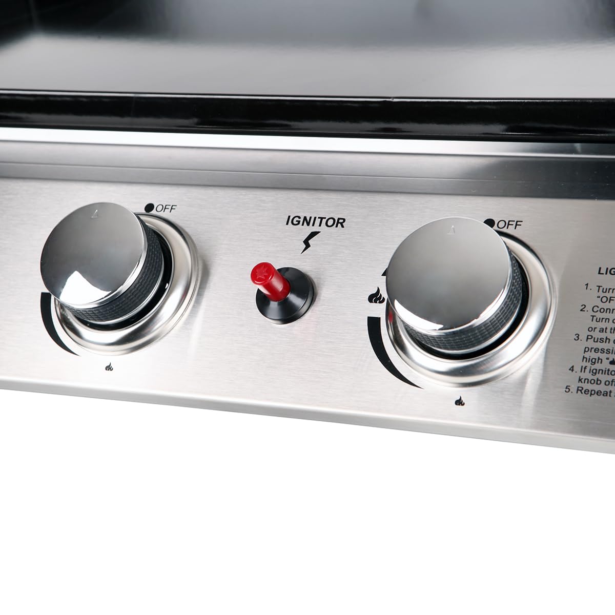 BENEFFITO Cooker - Plancha a Gas II - Acero Laminado en frío esmaltado - Quemadores de Acero Inoxidable - Cocción homogénea y Sabrosa - 4 Quemadores 10 KW