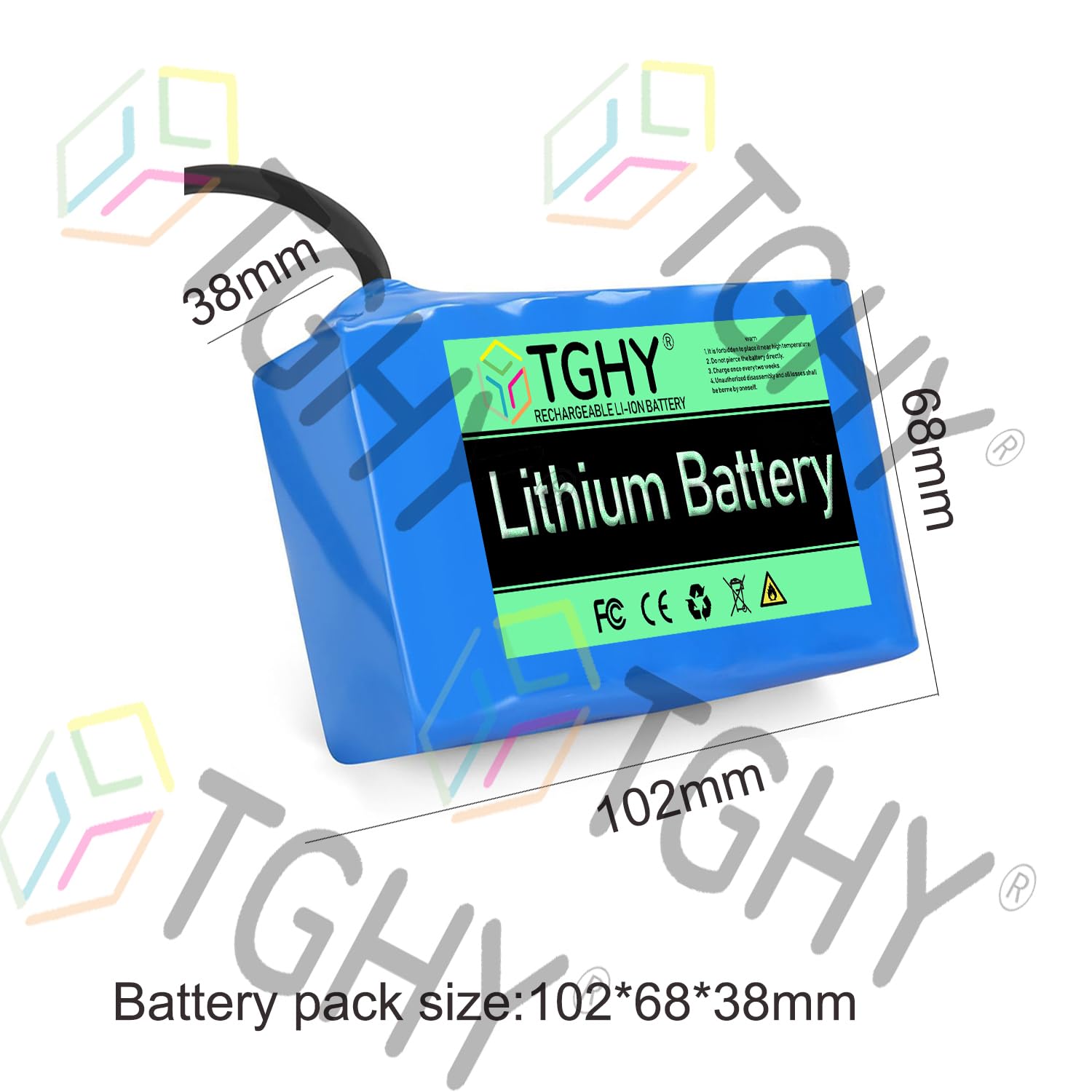 TGHY Batterie Lithium-ION Rechargeable 10S1P 2000 mAh 36 V pour Hoverboard Portable, Compatible avec Les Moteurs de Scooters électriques et gyropodes jusqu'à 72 W.