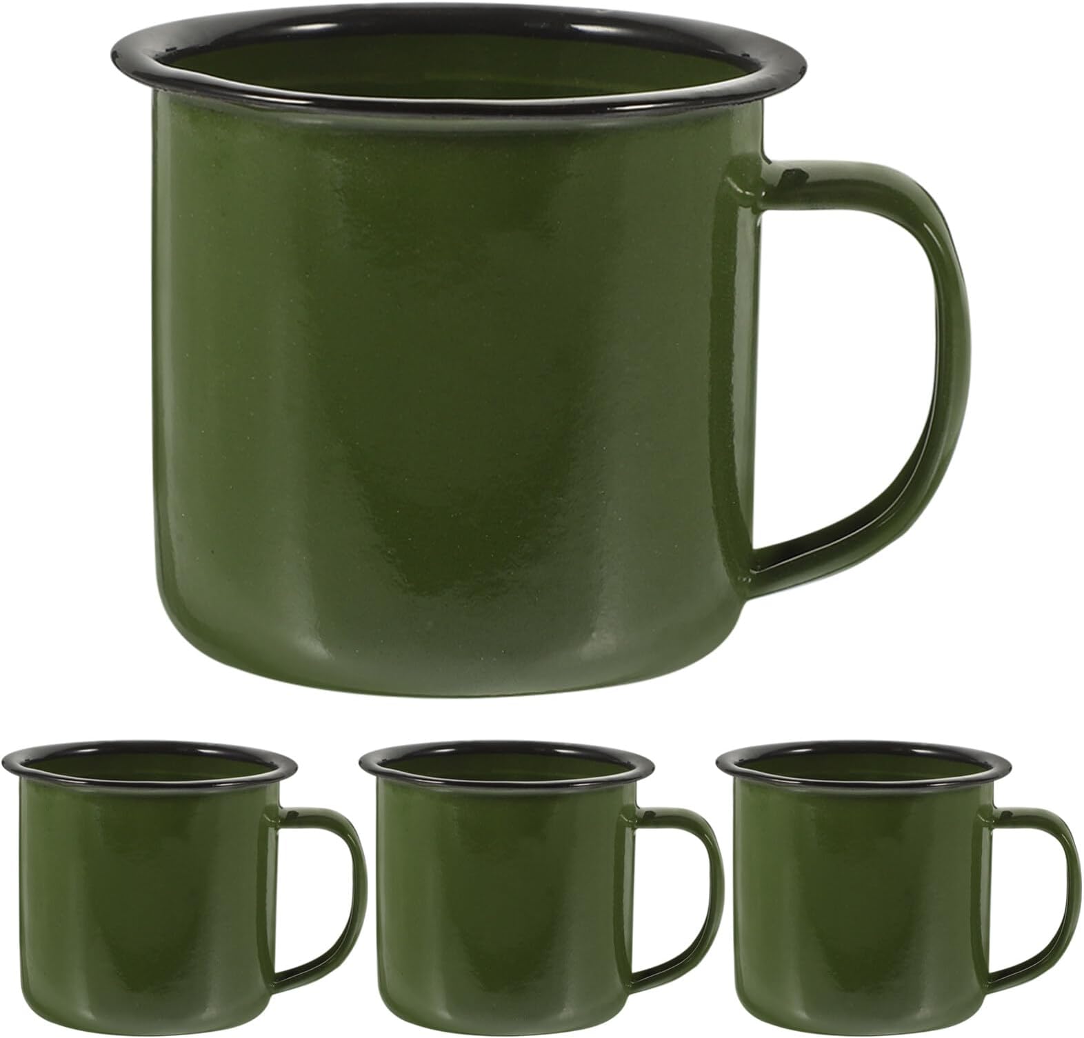 Cabilock 4pcs Enamel mug enamelware mug enamel tea cup beer