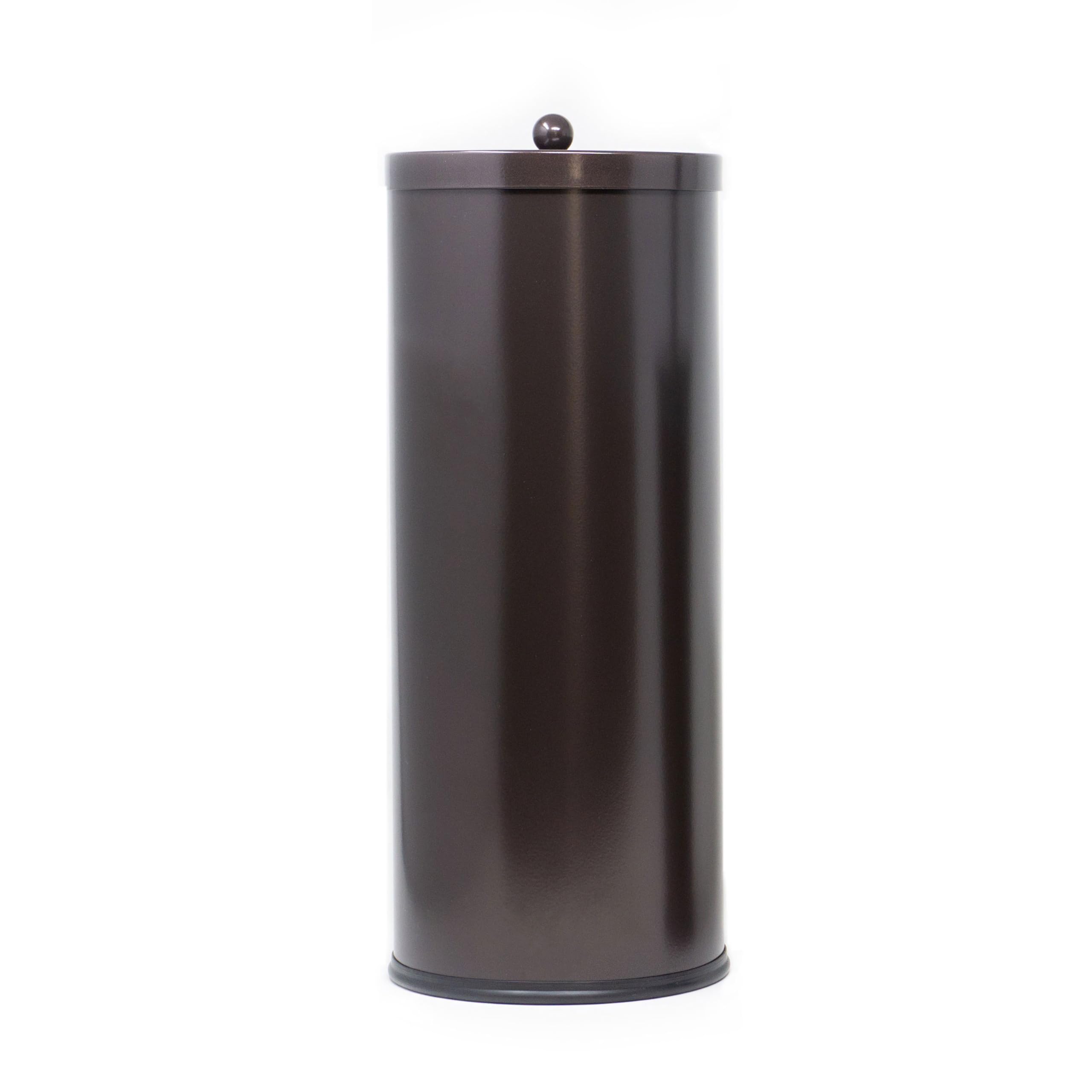 Photo 1 of [2023 Upgraded Version] HUJI Rust Resistant Stainless Steel Toilet Paper Roll Canister Holder w/Removable Base for Bathroom Storage (1 Pack, Toilet Paper Canister)