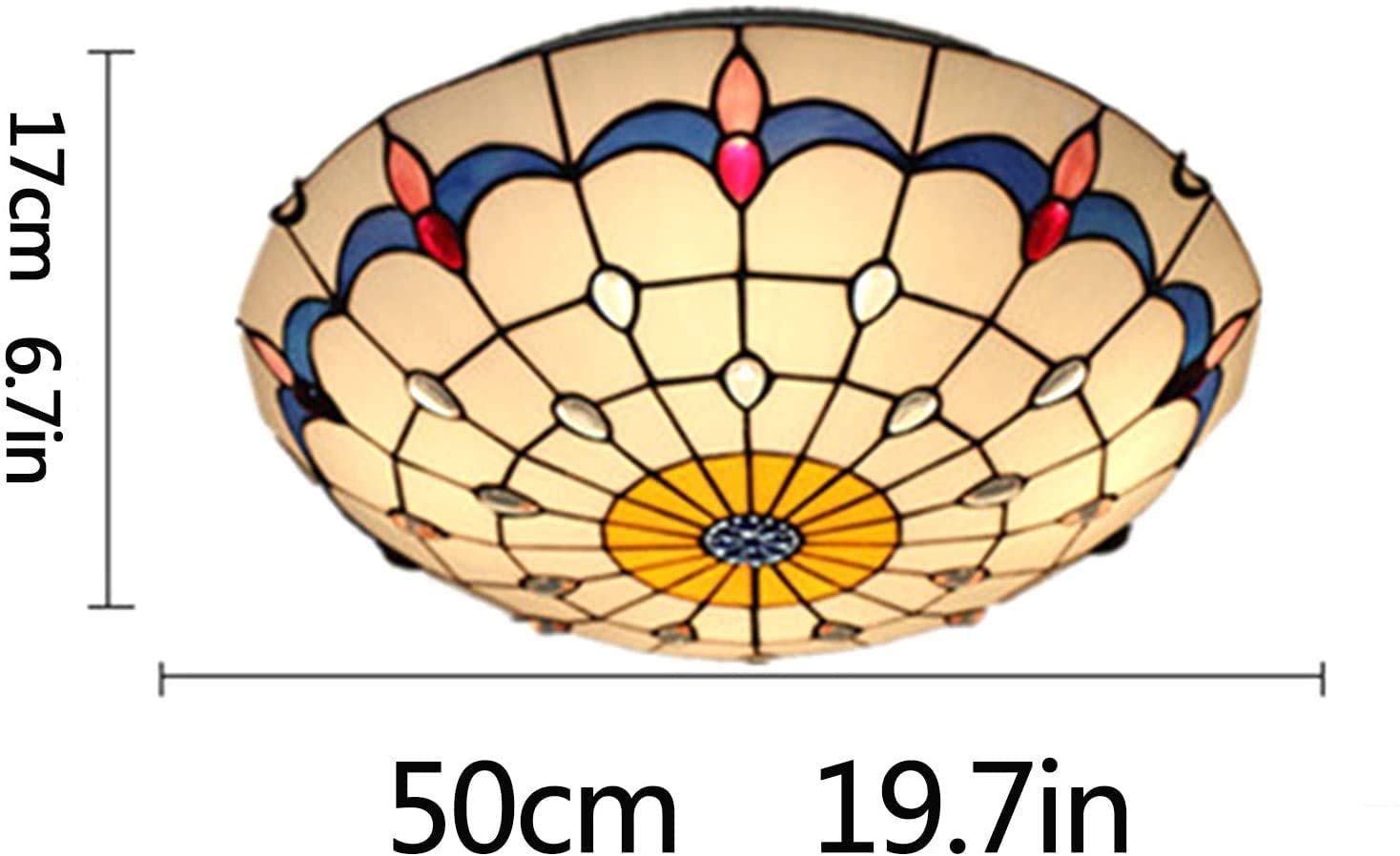 Żyrandol W Stylu Tiffany, Lampa Sufitowa W Stylu Retro, Kreatywna Lampa Wisząca Z Witrażem, Dekoracja