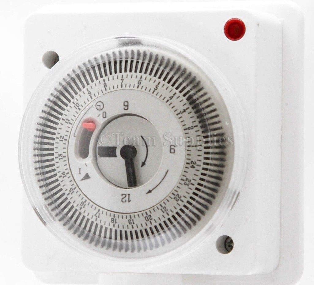 Niglon Black 24 Hour Immersion Mechanical Wall Timer 16 Amp Gpt24mf