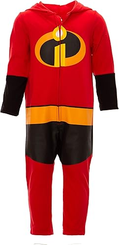 Disney Incredibles Mr. Incredible - Overol de cosplay con cremallera para recién nacido hasta niño pequeño