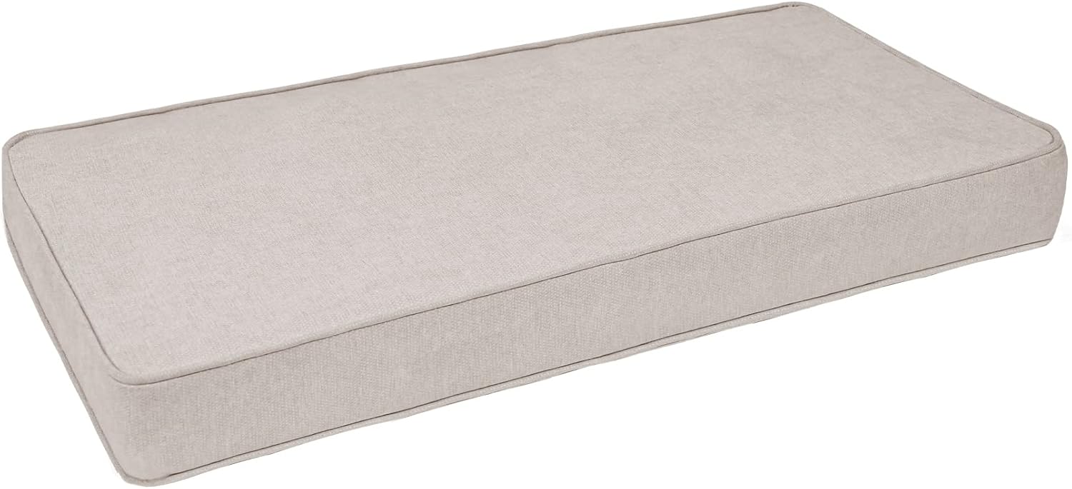 mudilun Bench Cushion for Indoor/Outdoor with Velcro NonSlip Patio Furniture
