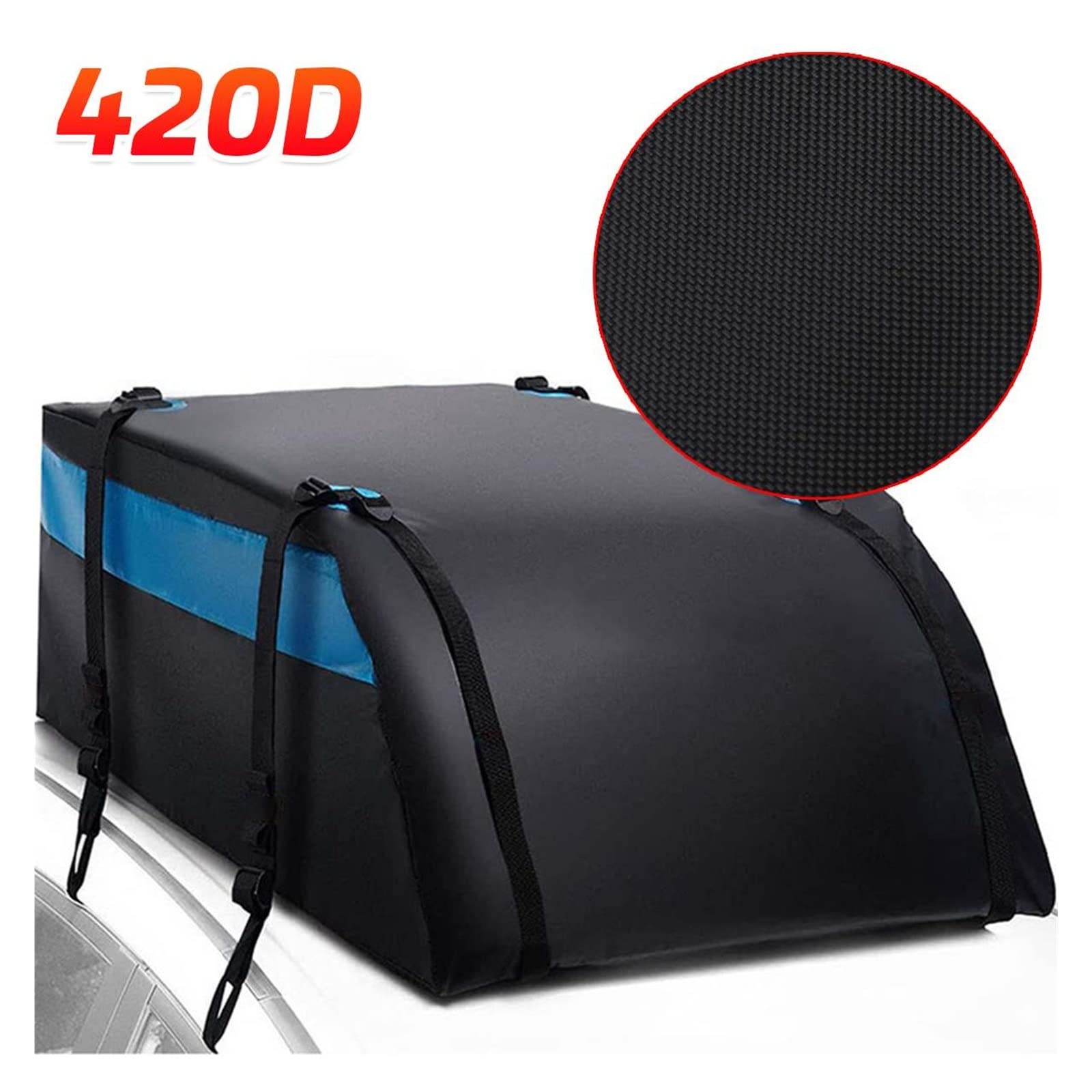 Pudełko do przechowywania samochodu 132x97x46cm uniwersalny duży chroniony bagażnik samochodowy torba na dach Cargo torba podróżna na bagaż pasuje do pojazdów SUV (420D)