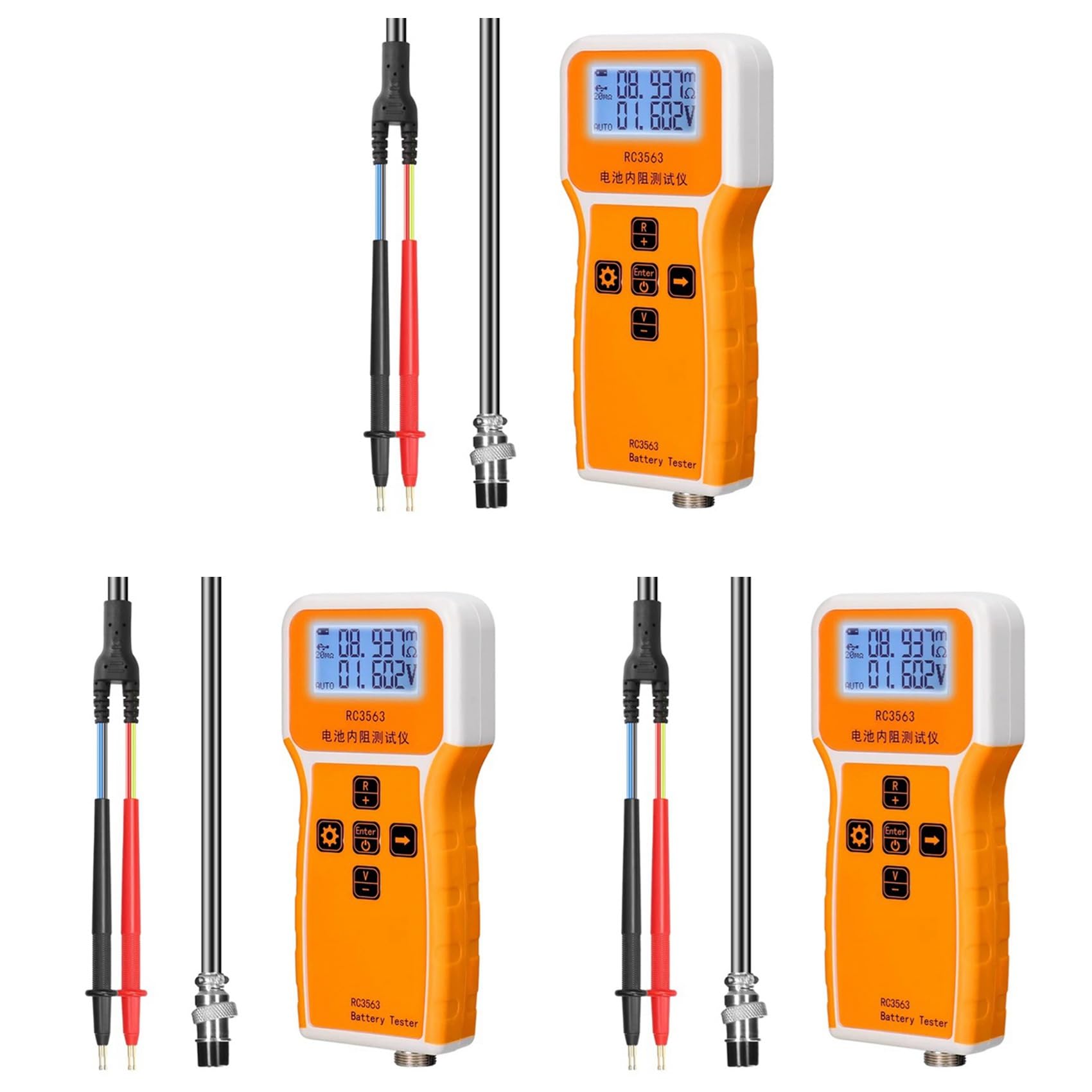 Jnchdghwa As Shown 3X Rc3563 Battery Voltage Internal Resistance Tester Trithium Lithium Iron Phosphate 18650 Battery Tester,Tester Probe