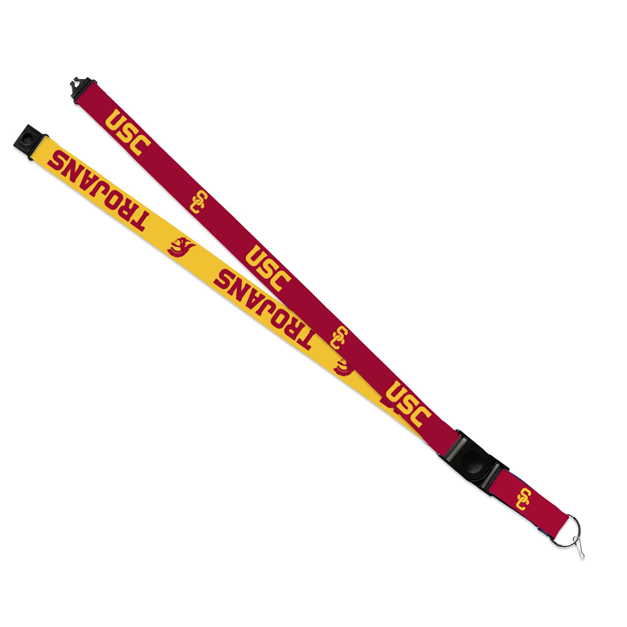 Rico Industries Southern California Trojans NCAA Officially Licensed Lanyard. Double Sided Print, Great for Any Fan & Student. Detachable Buckle. Safe, Functional, and Light Weight