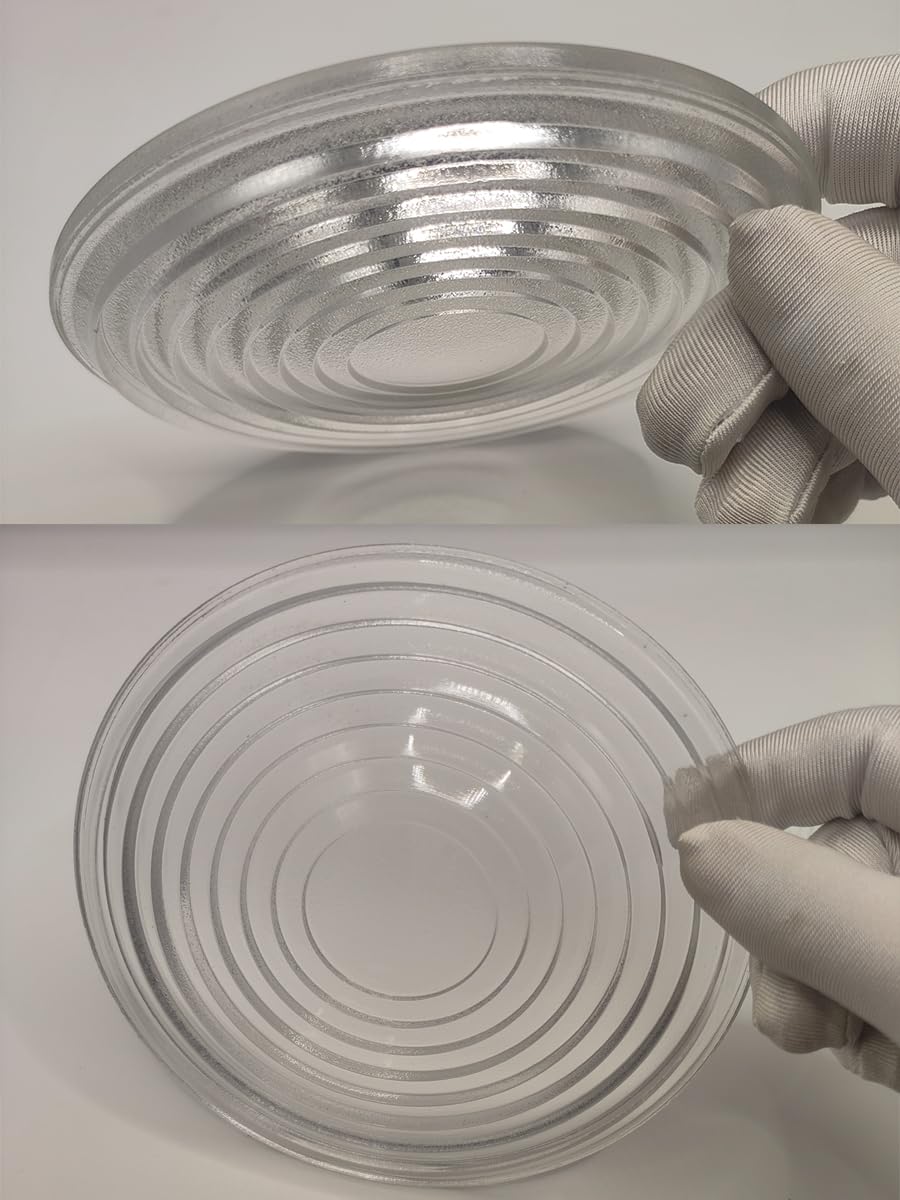 Lentille à Filetage de Fresnel en Verre à Haute teneur en Borosilicate, diamètre 50mm 80mm 110mm 112mm 120mm 130mm 150mm, lentilles de projecteur for lumière de scène 1 pièce(D150 F120MM)