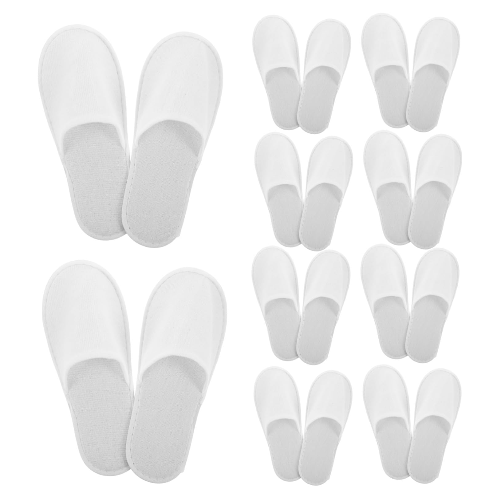 PRETYZOOM 28 Paare Einweg Spa Slipper mit Dicker Eva-sohle Rutschfest Weiß Geschlossene Zehen Unisex Gästeschuhe für Hotel Salon Reise Hochzeit Bad und Gastgewerbe