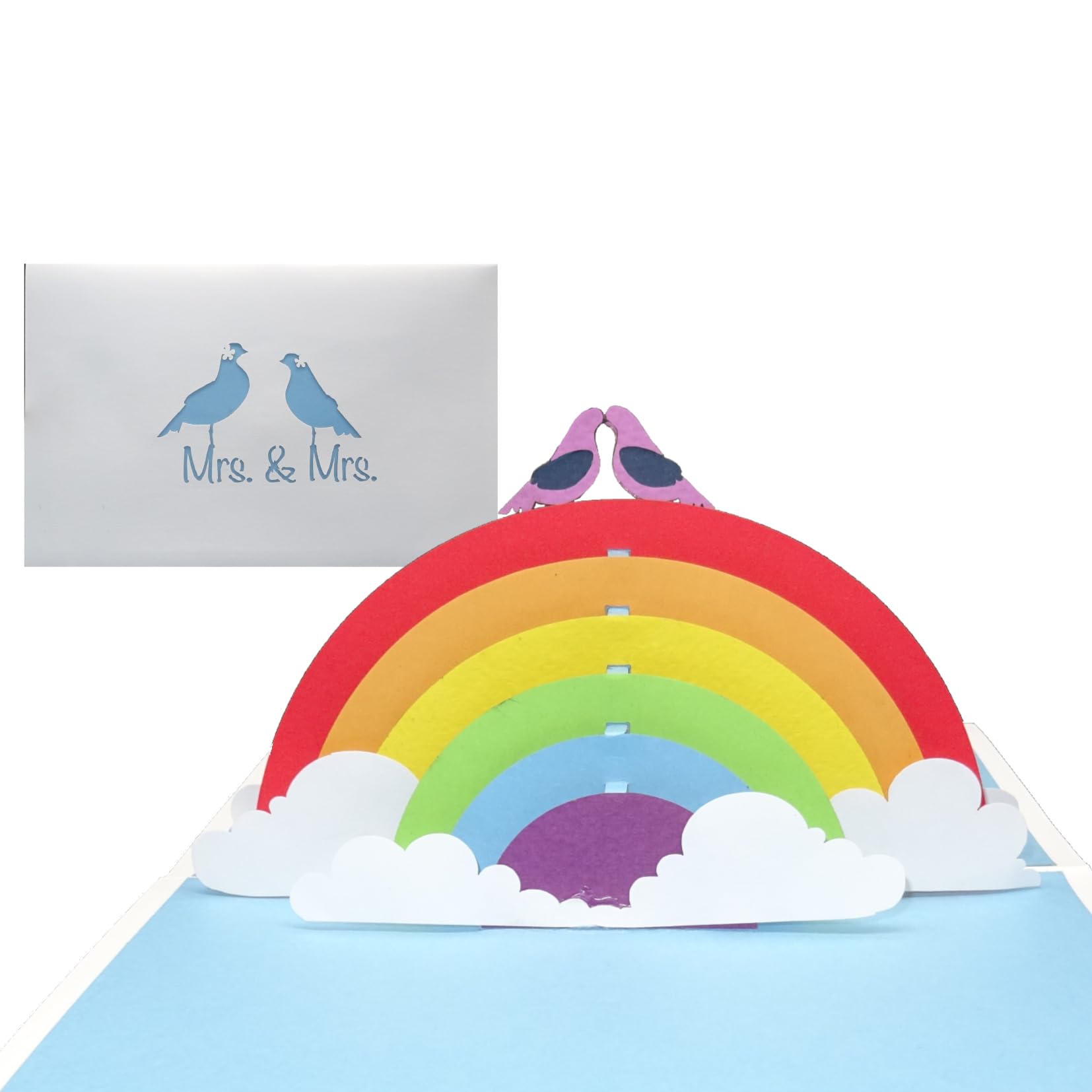 Biglietto di auguri per matrimonio 3D Lesbian Wedding Card - B