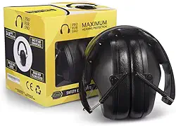 Pro For Sho Proteção Auditiva Para Tiro De 34Db - Protetores Auriculares Com Design Especial, Peso Mais Leve E Proteção Auditiva Máxima - Tamanho Padrão, Preto