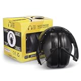 34dB NRR Hearing Protection Ear Muffs - Highest NRR in Compact Design, Ear Protection for Shooting, Mowing, Work