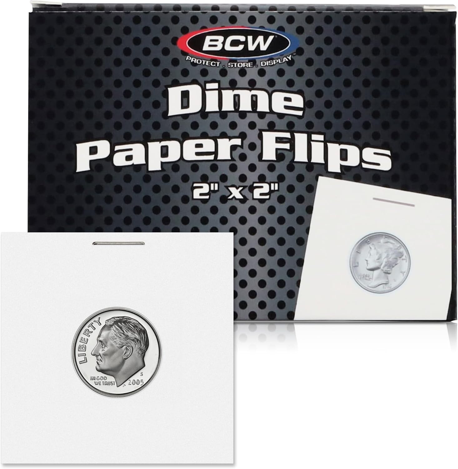 Amazon.com: BCW 2x2 Coin Flips for Dimes | Holders for 17.9mm
