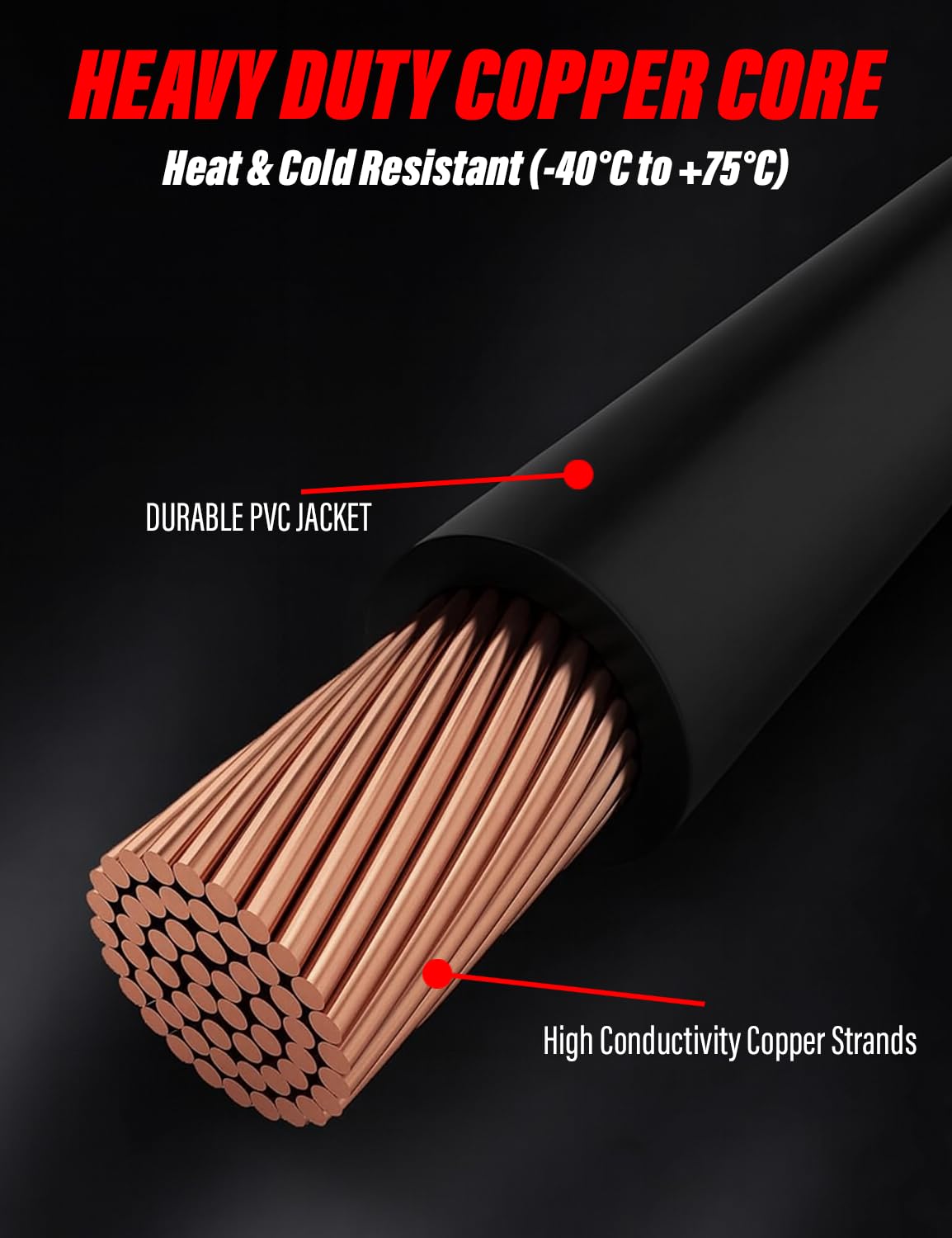 Xtremeauto Cavi di avviamento resistenti per auto e furgoni fino a 3,0 l - 3,7 m 900A 25 mm² cavi di avviamento batteria con custodia