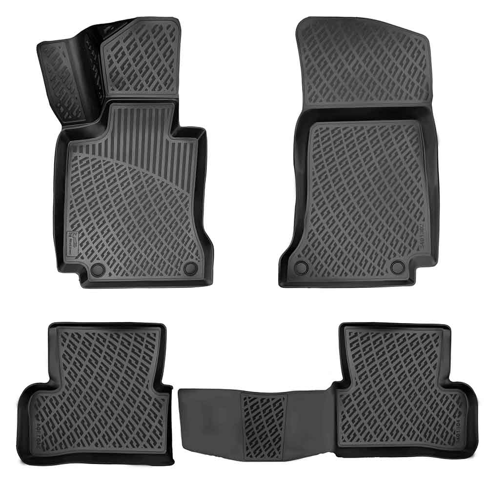 RizLiner Hyundai Ioniq 5 Unmovable Console 2022-2026 (No Movable Console) Floor Mats 3D Custom Fit Rubber Car Mats All Weather Laser Measured Floor Liners Heavy Duty Waterproof (Front & Rear) — view 35