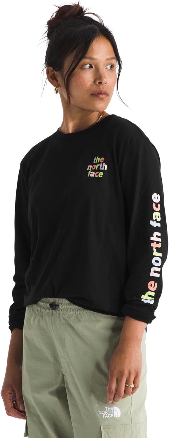 The North FACE Womens Evolution Proud Long Sleeve Tee | Cotton Shirt with a Logo Graphic