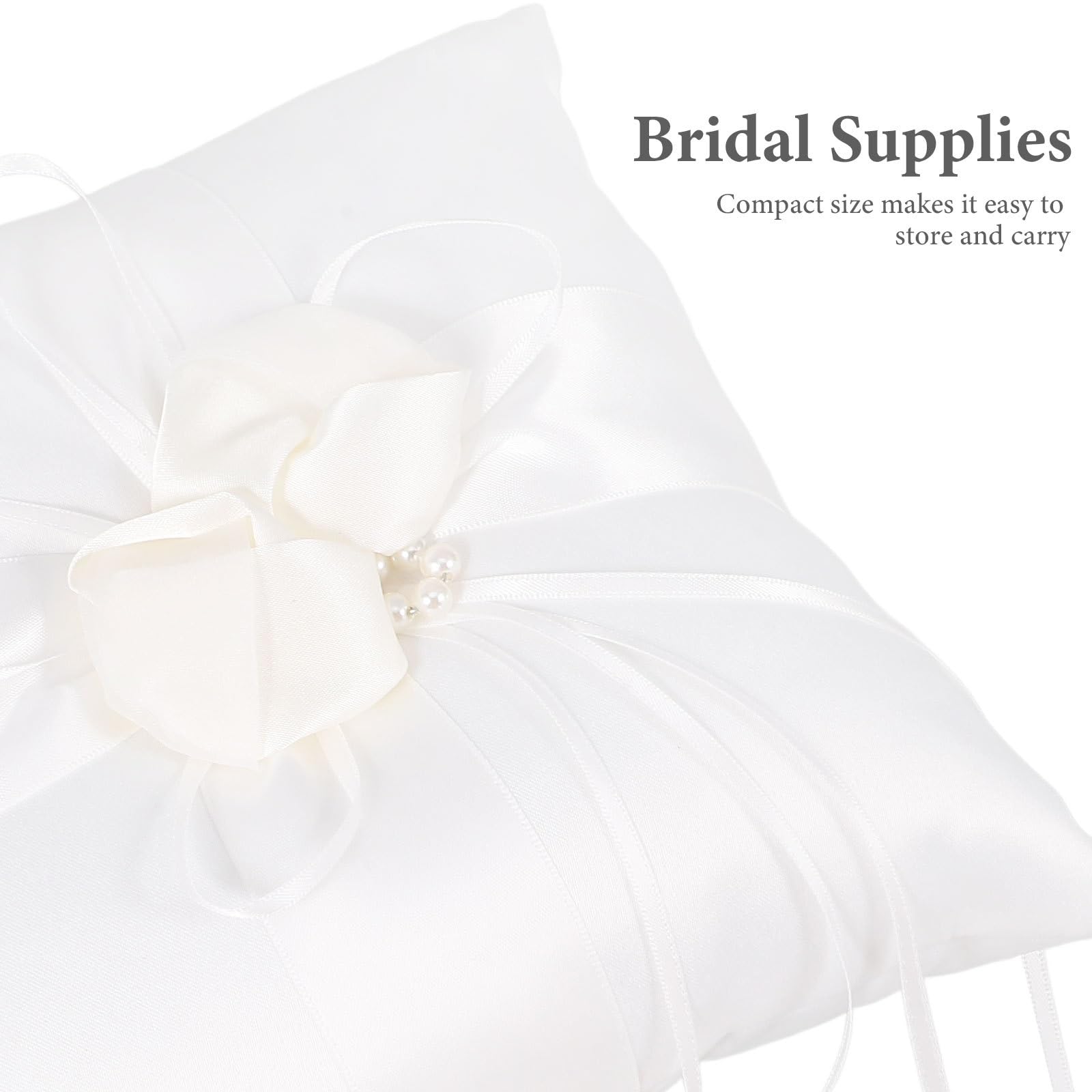 Winomo Cuscinetto avorio per fedi nuziali, per matrimonio, bocciolo 20 x 20 cm