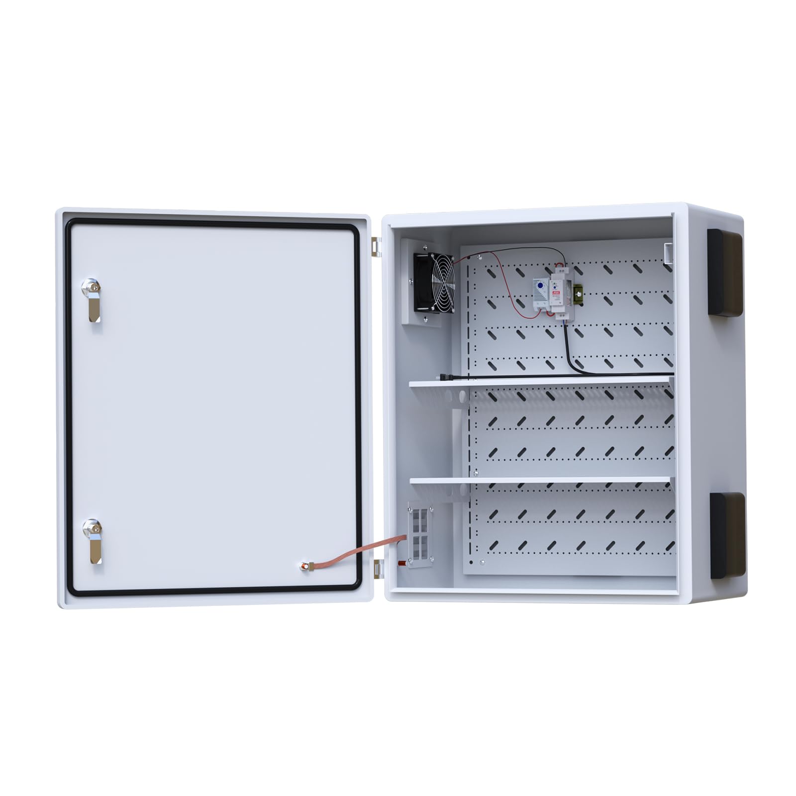 Outdoor Electrical Enclosure Box with Fan & Thermostat -10