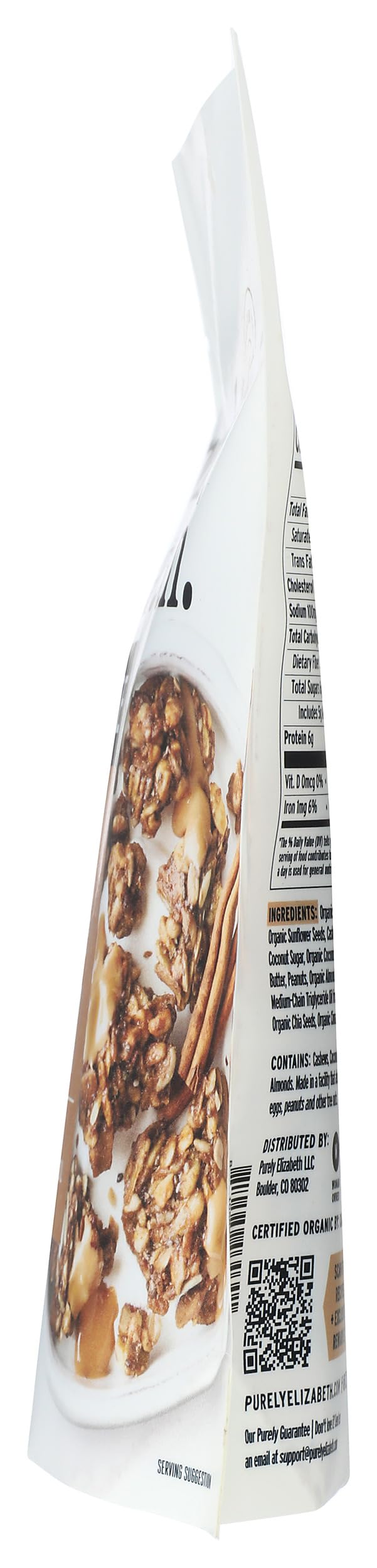 Purely Elizabeth Colágeno de mantequilla de cacahuete de granola Keto Granola, hecho con nueces y semillas, sin grano, sin gluten, sin GMO (bolsa de 8 oz)