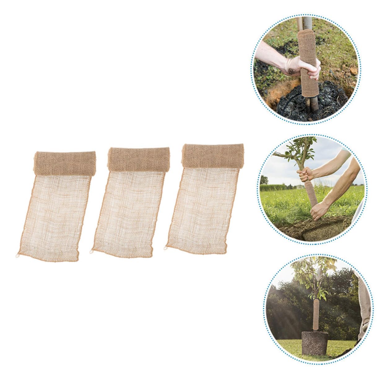 TOYANDONA Pezzi Protezione Piante in Lino 3 Pezzi per Alberi