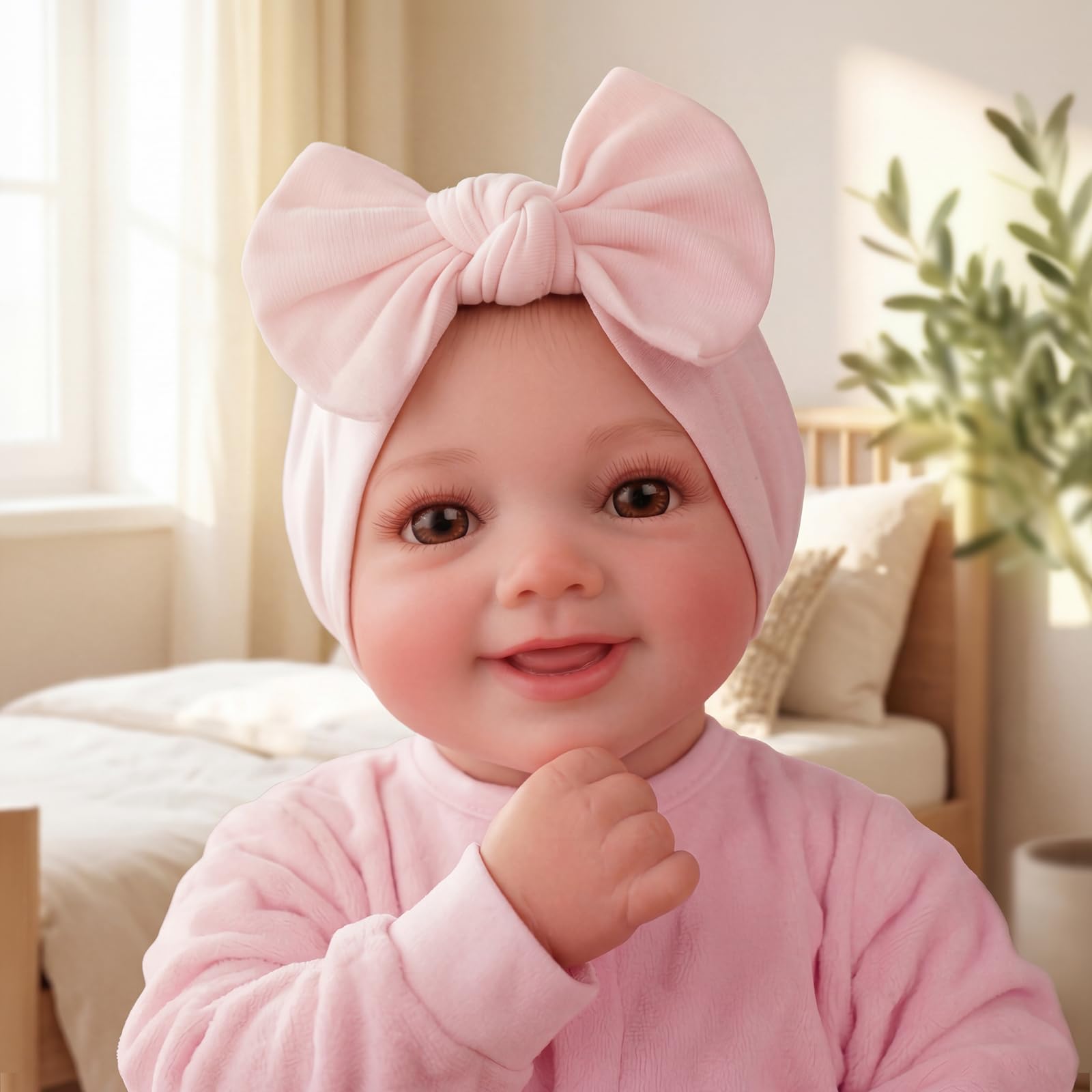 BABESIDE Rinato Bambino Bambole Sunny 17 Pollici Realistica Bambola Neonata Reborn-Baby Doll Corpo Morbido Tessuto Reincarnate Babies Reale Aprire Gli Occhi