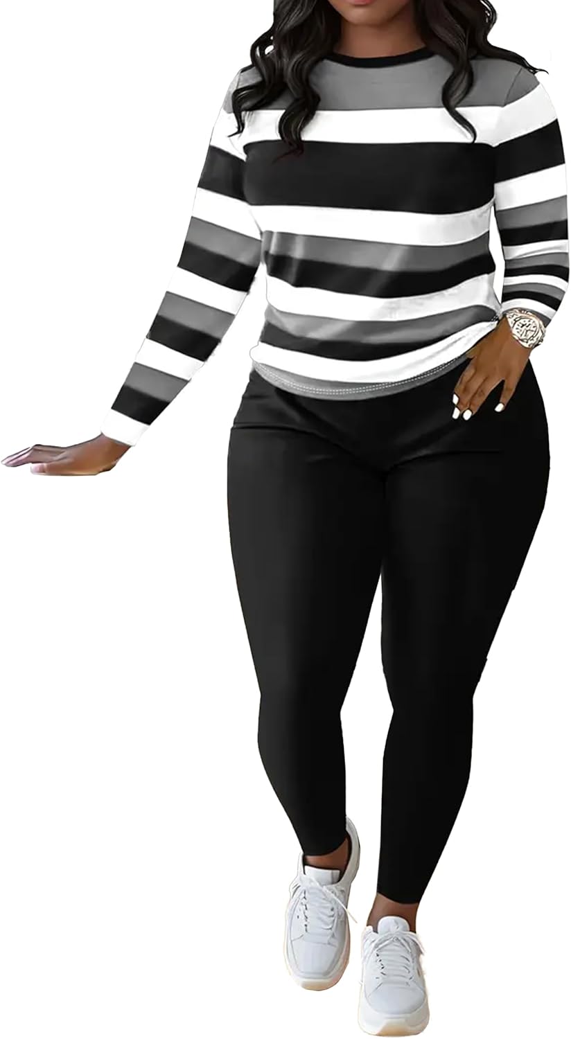 Women's 2 Piece Tracksuit Set Long Sleeve Color Block Lightweight Workout Athletic Sweatsuit Black