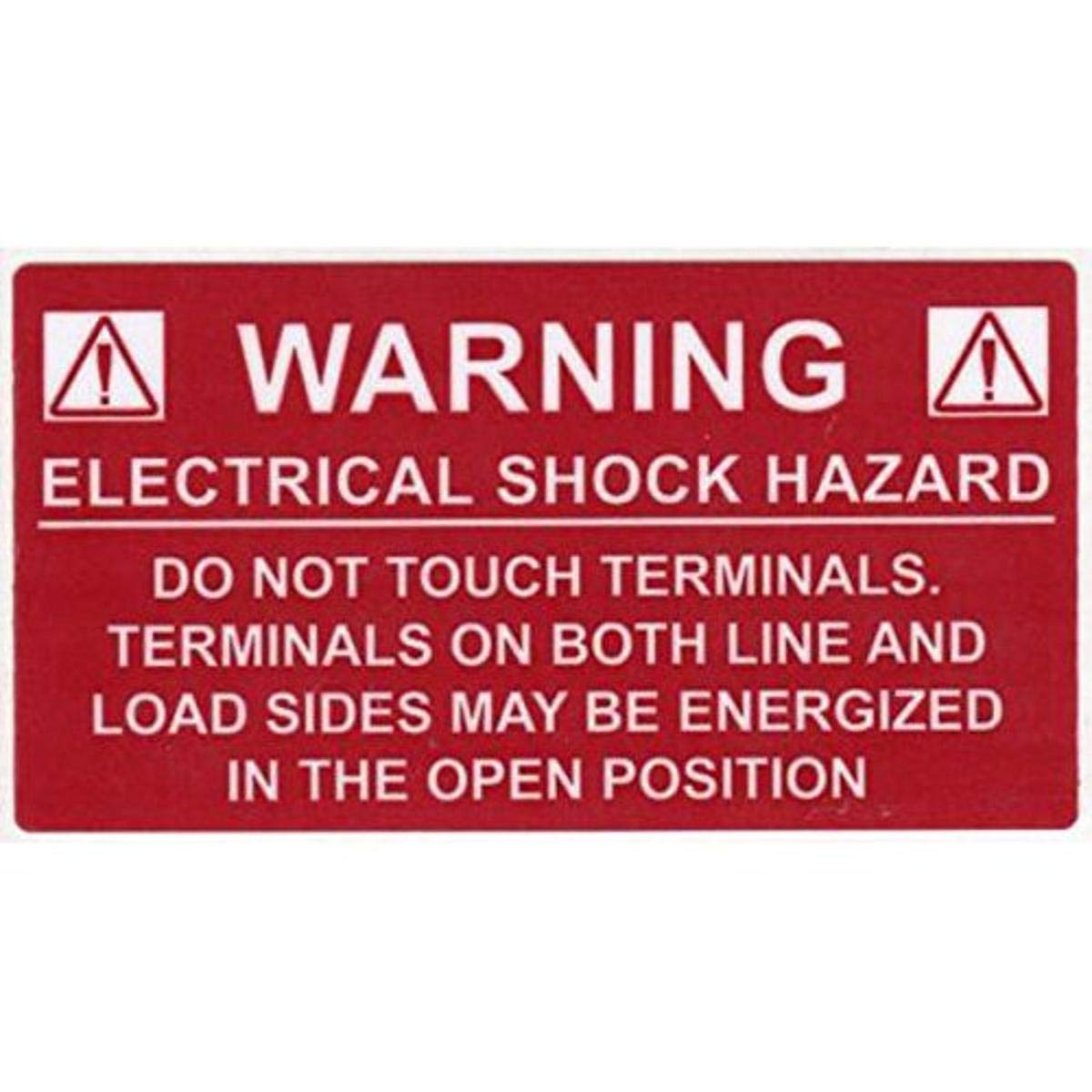 Hellermann Tyton 596-00233 Pre-Printed Solar Label, 3.75" Width, 2.0" Length, Warning: Electrical Shock Hazard W/DC, Red, Pack of 50