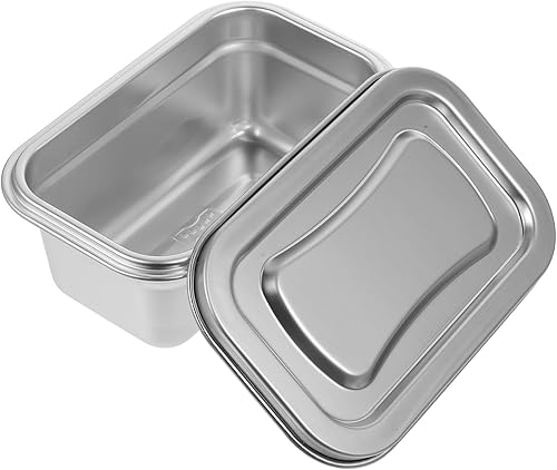Contenedor de almacenamiento de alimentos de acero inoxidable, mini caja de soporte de helado, caja organizadora de nevera, contenedor de congelador