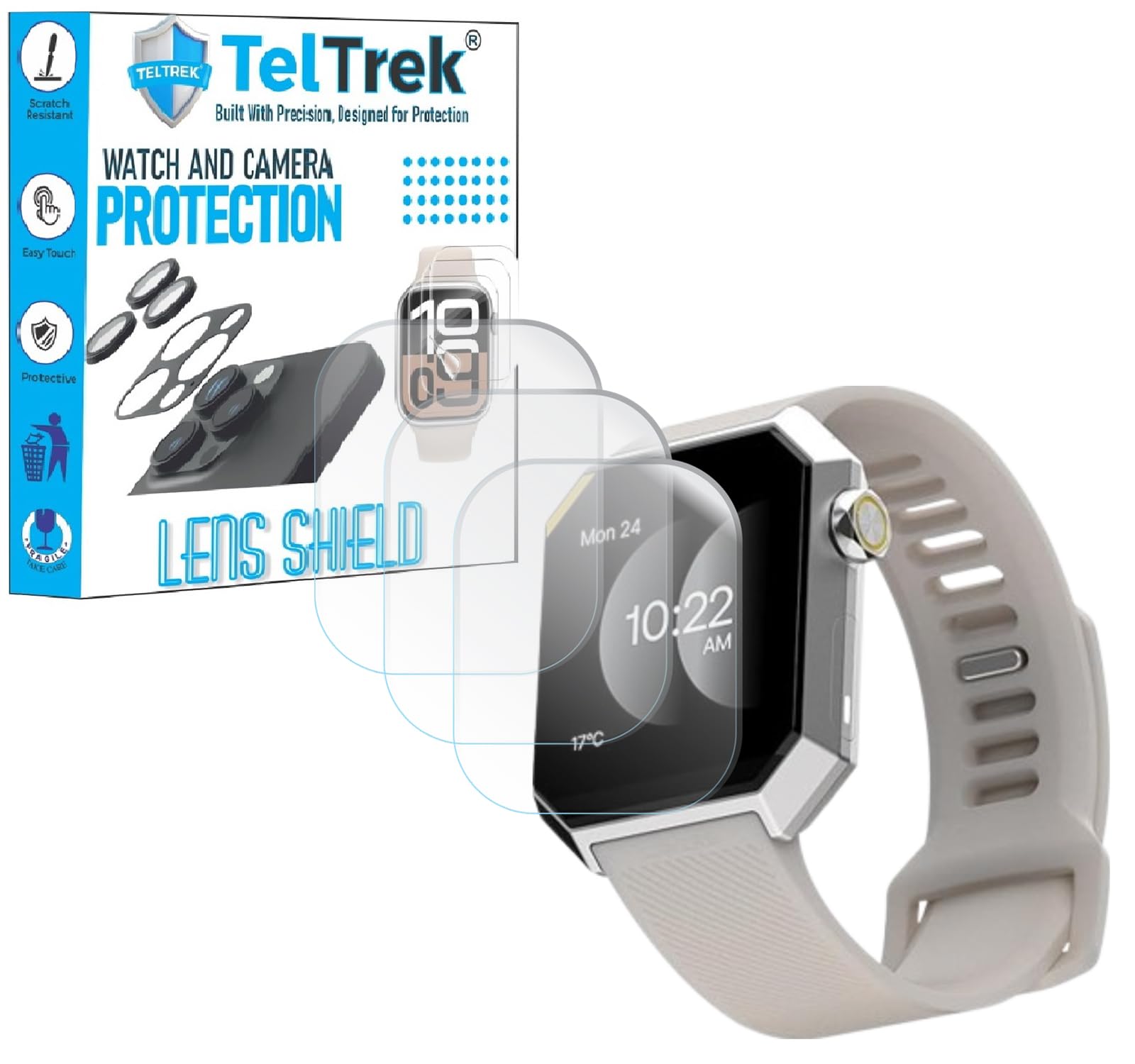 Screen Protector Compatible With Layers Anarc SmartWatch (1.85 Inch), Edge to Edge Hydrogel TPU Screen Guard not a Tempered Glass (Pack of 3)-picture-23