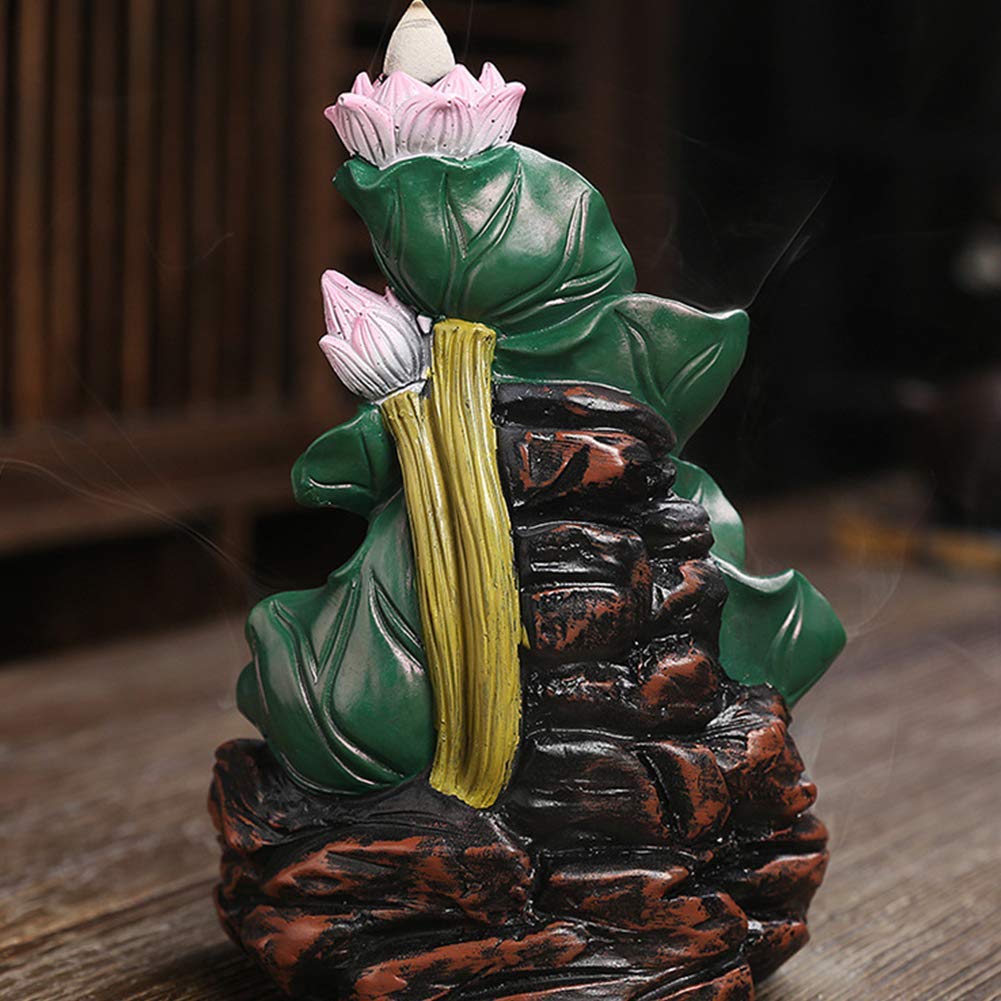portaincenso a cascata per coni riflusso buddha alt. 14 cm